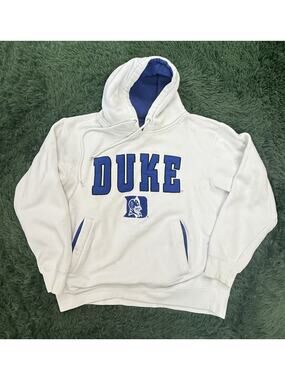 Champs Sports Duke Blue Devils Pullover Hoodie White Blue Sweatshirt S Vintage